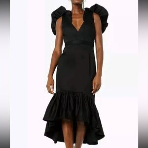 Making The Cut XXL Black LBD Ruffle Sleeveless Flounce Bodycon Dress NEW